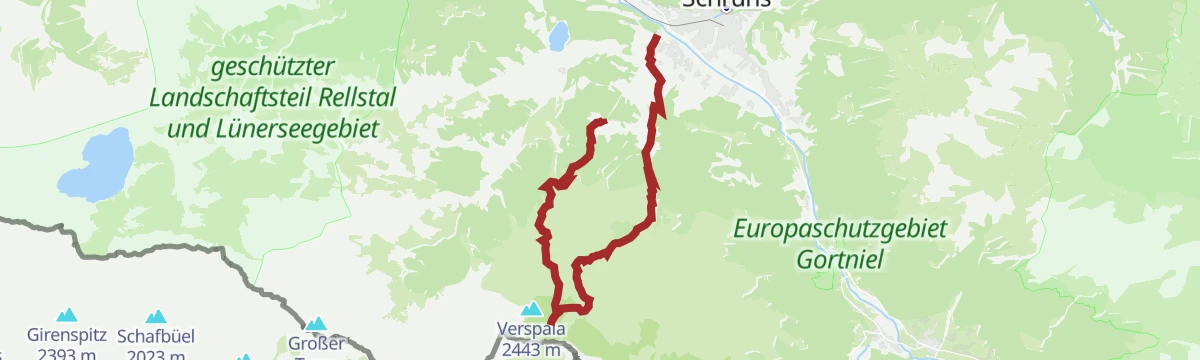 Route map: Rundtour zur Tilisunahütte
